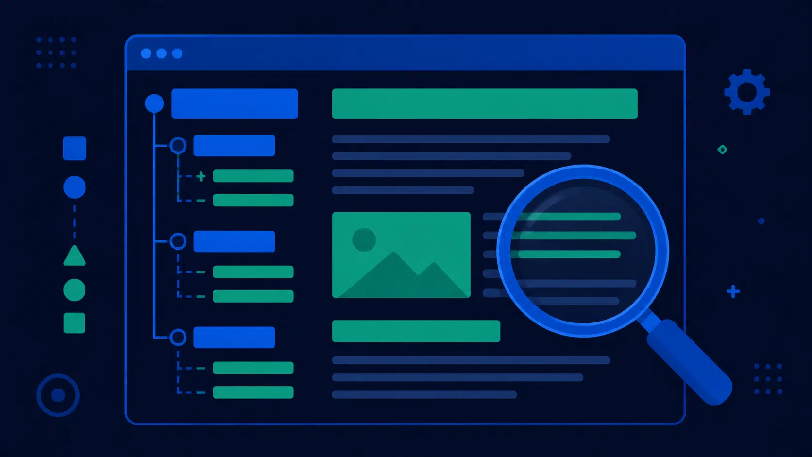 Illustration d'une structure d'article de blog SEO avec titres hierarchiques et blocs de contenu optimises pour Google